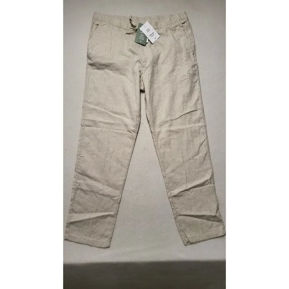 H & M Linen Blend Womens Pants NWT Sz Lg